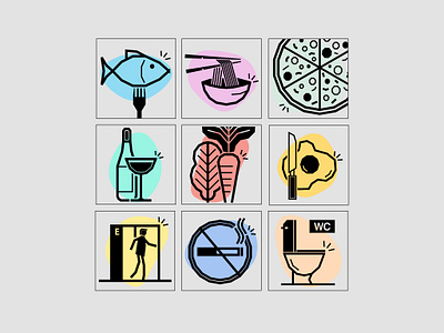 Restaurant Icon Set graphic design icon