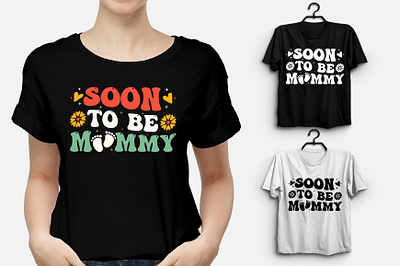 Soon To Be Mommy T-Shirt Design quotes t shirt design