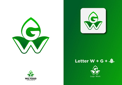 WG Food Logo, Modern Logo, Brand Identity brand logo branding design graphic design logo logo design ltpdgalaxy