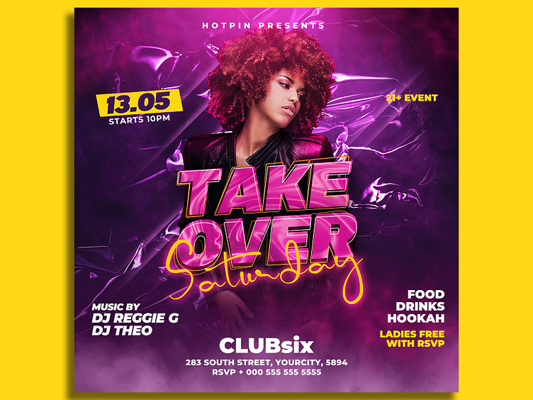 Night Club Flyer Template by Hotpin on Dribbble