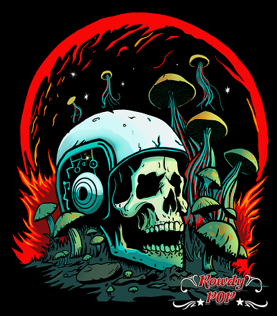 Deadspace astronaut cosmic design illustration skull