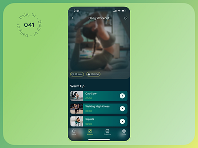 Daily UI Challenge - Day 41: Workout Tracker app daily ui dailyui day 041 day041 day41 design fitness mobile app ui ux workout