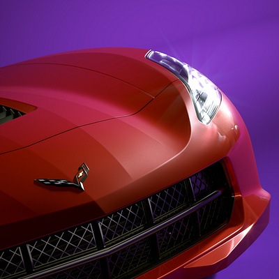 Corvette | 3D image 3d c4d car cinema4d colors design graphic design illustration octane ui