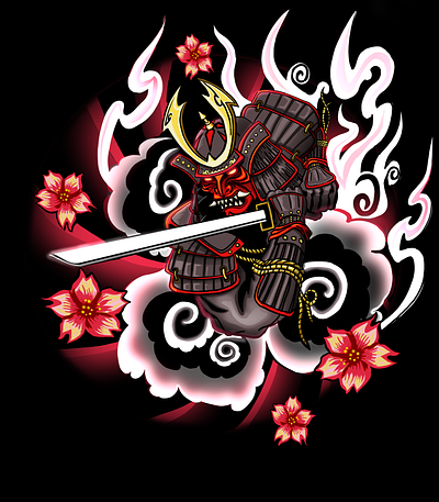 Samurai colorful japanese japanese tattoo ninja samurai shogun