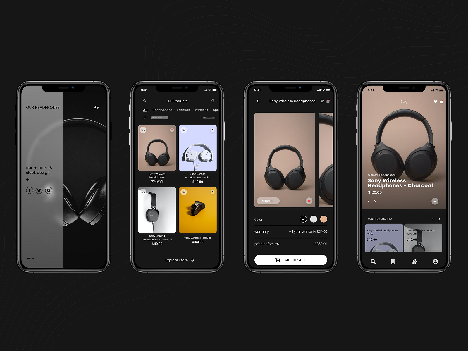 Headphones Mobile E-Commerce App Design 🎧 by Hyperspace Ventures on ...