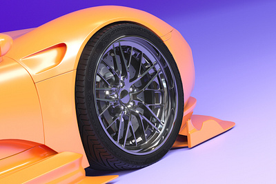 Chimera One | 3D image 3d animation c4d car cinema4d colors design graphic design illustration octane product ui yellow