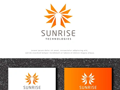 Sunrise Technologies Logo 2d abstract ai best logo designer brand identity branding corporate logo design graphic design icon illustration logo mark modern startup sun symbol tech technology type