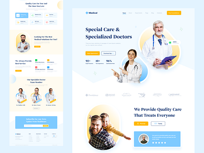 Medical Healthcare Website Design branding case study dashboard design figma graphic design header healthcare homepage illustration landing page logo mobile app ui uiux user experience user interface ux web design website