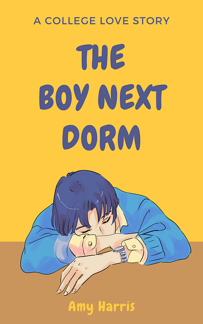 The Boy Next Dorm Cover Art design graphic design typography vector
