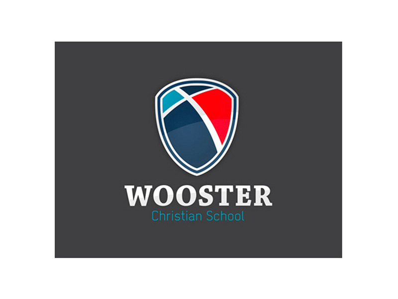 Wooster Christian School branding design graphic design logo vector