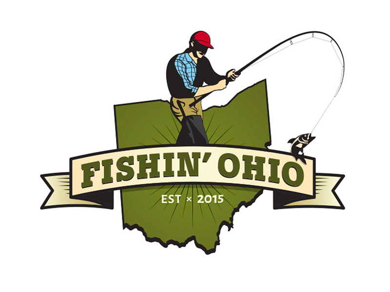 Fishin' Ohio Logo branding design graphic design illustration logo vector