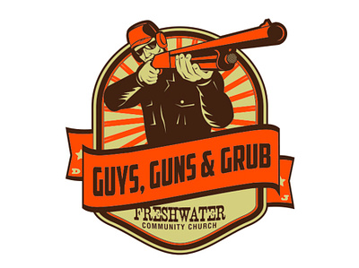 Guys Guns and Grub Logo branding design graphic design illustration logo vector
