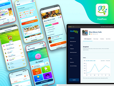 FoodFace | Mobile Application app app design dashboard ui ux