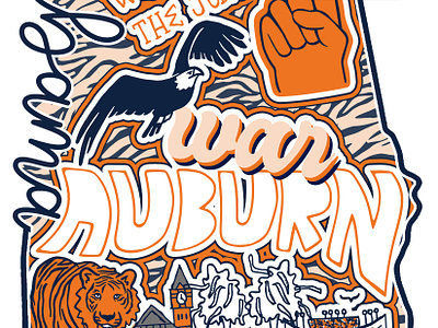 Auburn Collegiate Collection art auburn collegiate design football graphic illustration logo shirt ui
