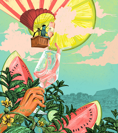 Moscato Wines for Indianapolis Monthly design digital illustration editorial illustration graphic design illustration poster design