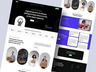 Humanities-Donation Website / Landing Page agency branding care website concept design donate donation flat graphic design health care website help helping website homepage design humanities logo moving website support web web design website