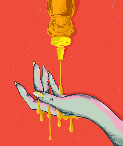 Honey design digital illustration editorial illustration graphic design illustration poster design