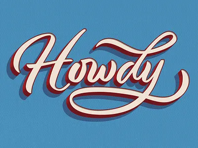 Howdy lettering design graphic design typography vector