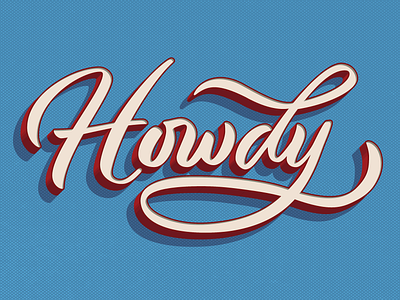 Howdy lettering design graphic design typography vector