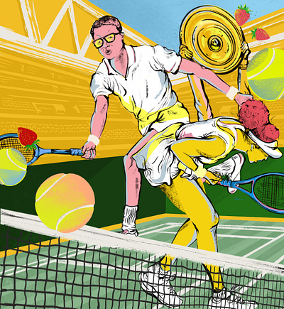 Wimbledon 2 design digital illustration editorial illustration graphic design illustration poster design