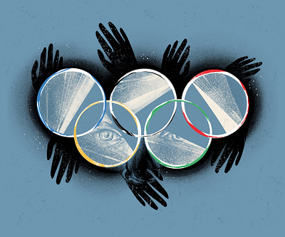 Olympic Politics design digital illustration editorial illustration graphic design illustration poster design