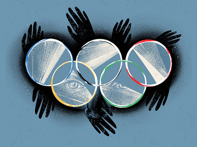 Olympic Politics design digital illustration editorial illustration graphic design illustration poster design