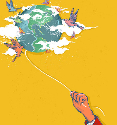 Earth Day design digital illustration editorial illustration graphic design illustration poster design