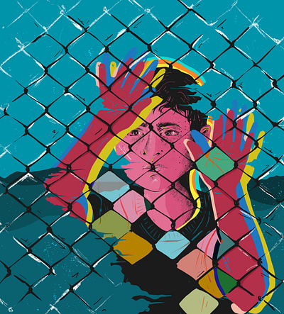 Border Crisis design digital illustration editorial illustration graphic design illustration poster design