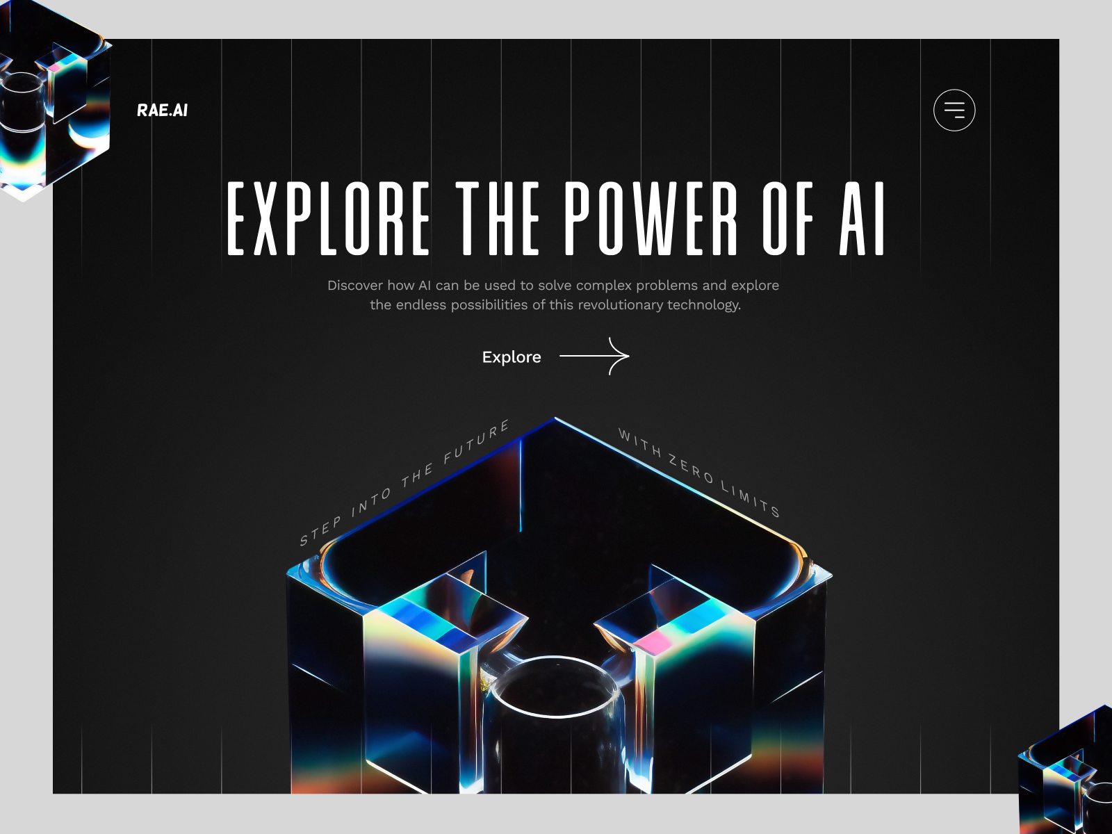 AI landing page (Rae) ai artificial intelligence design illustration landing landing page ui ux