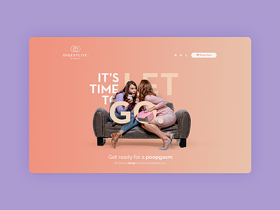 Digestlive | Landing Page & Social Media branding constipacydesign design graphic design landingpage pastelcolors socialmedia socialmediapoop ui womandesign