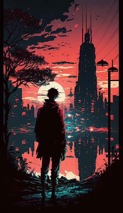 Tokyo Tower Silhouette psychedelicmanga