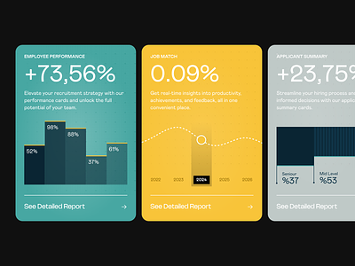 RemoteTech - Dashboard Statistic Card component dashboard card design system hr card hr dashboard line chart product design recruitment app recruitment dashboard statistic card ui kit web app