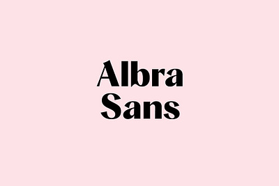 Albra Sans Collection display font modern header