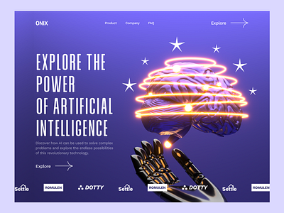 Ai landing page (ONIX) ai app artifical intelligence branding design landing landing page ui uiux ux