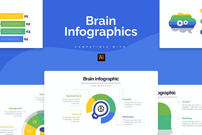 Business Brain Illustrator Infographics analytics annual report chart data data analysis data vis data visualisation data visualization data viz dataviz graph info graphics infographic infographic elements infographics information powerpoint powerpoint presentation stats