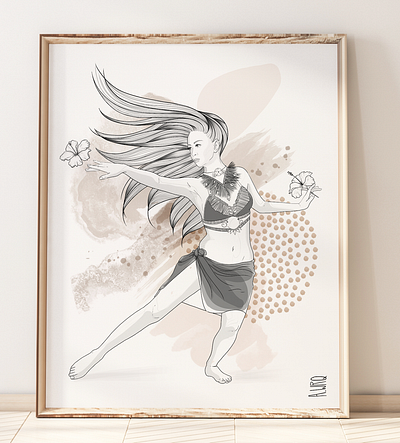 'Ori Tahiti Dancer dancer design illustration portrait