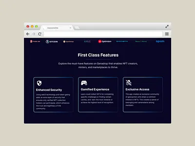 Stashio blockchain design geocaching landingpage ui ux