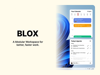 Blox - A modular workspace for better, faster work. design ui