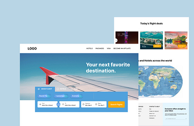 Travel Web Design Landing Page design figma travel ui