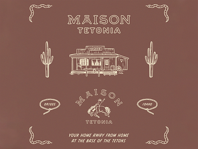 Maison Tetonia Design art brand brandidentity branding design graphic graphic design illustration logo logodesign packaging west western wildwest