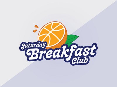 Orange logo - Saturday Breakfast Club fruit logo orange vector
