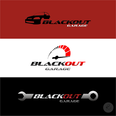 Blackout Garage Logos / Sticker / T-Shirt branding civic des design graphic design logo ui vector