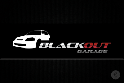 Blackout Garage Logos / Sticker / T-Shirt black branding civic design graphic design logo printing tshirt ui vector