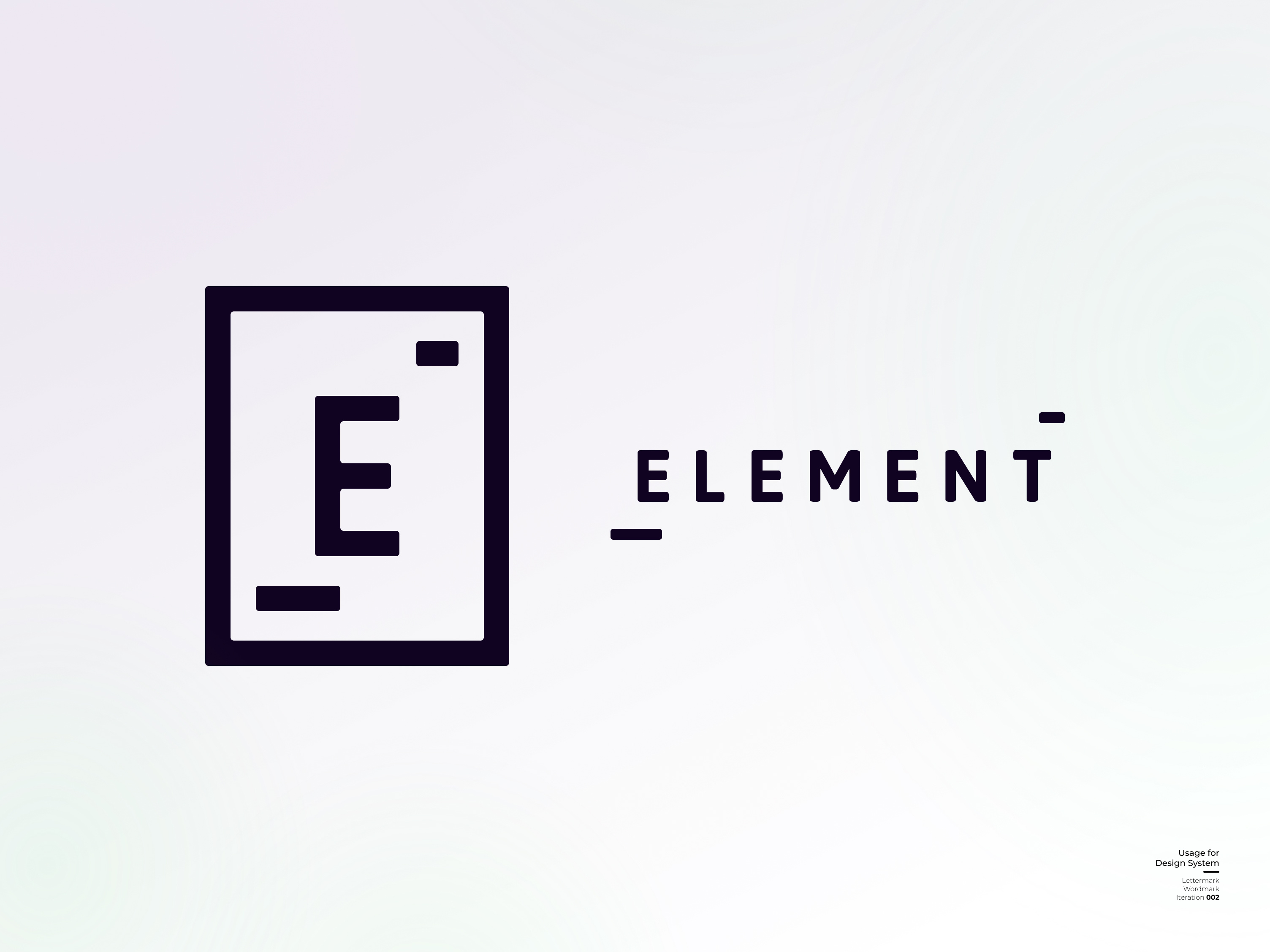 Element Design System Logo bayer branding brandmark design system logo e element elements lettermark logo