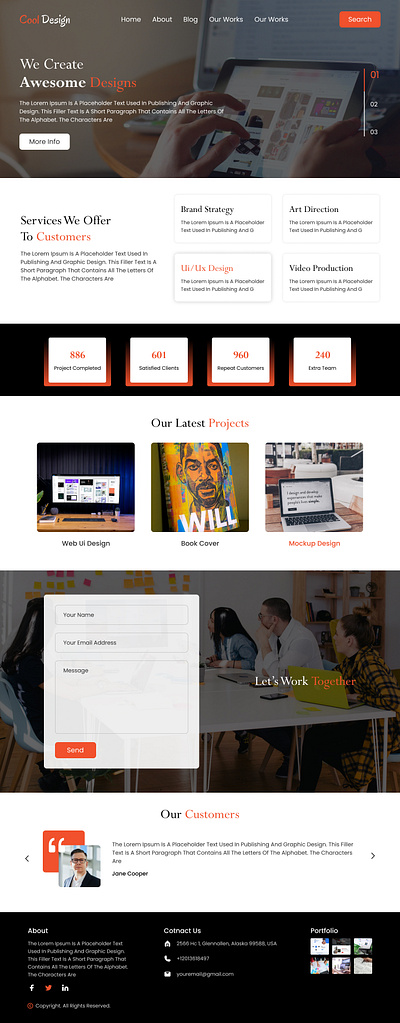 Web Design agency - landing page graphic design ui