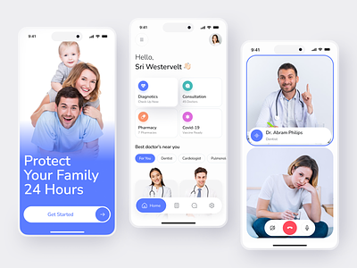 Healthcare Mobile App Concept app application design doctor health health care healthcare hospital lab medical medical app medical care medicine mobile mobile app mobile application modern science ui ux