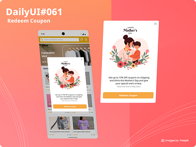 Daily UI Challenge #061 || Redeem Coupon branding dailyui design graphic design iillustration illustration logo ui vector web design