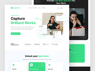 Suppanote - Video Meeting Notes capture design exploration google meet landing page landingpage microsoft teams notes productivity ui uidesign user interface video conference video meeting works write zoom