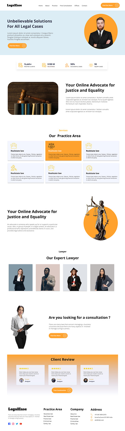 Law Firm - Home Page Ui graphic design logo ui