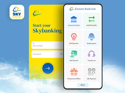 Redesign EBL Skybanking App branding clean app design ebl financial fintech illustration product design skybanking ui ui design ux design